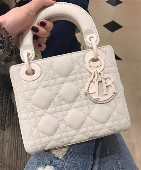 dior vintage white bag|lady Dior bag white.